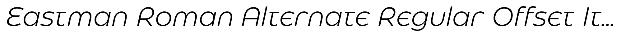 Eastman Roman Alternate Regular Offset Italic image